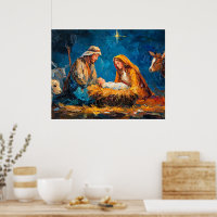 Nativity Scene, beautiful illustration,