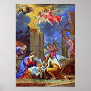 Nativity Scene Charles Poerson 1665 Poster