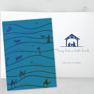 Nativity Scene Christian Christmas Card