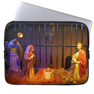 Nativity Scene Christmas Display in Washington DC Laptop Sleeve