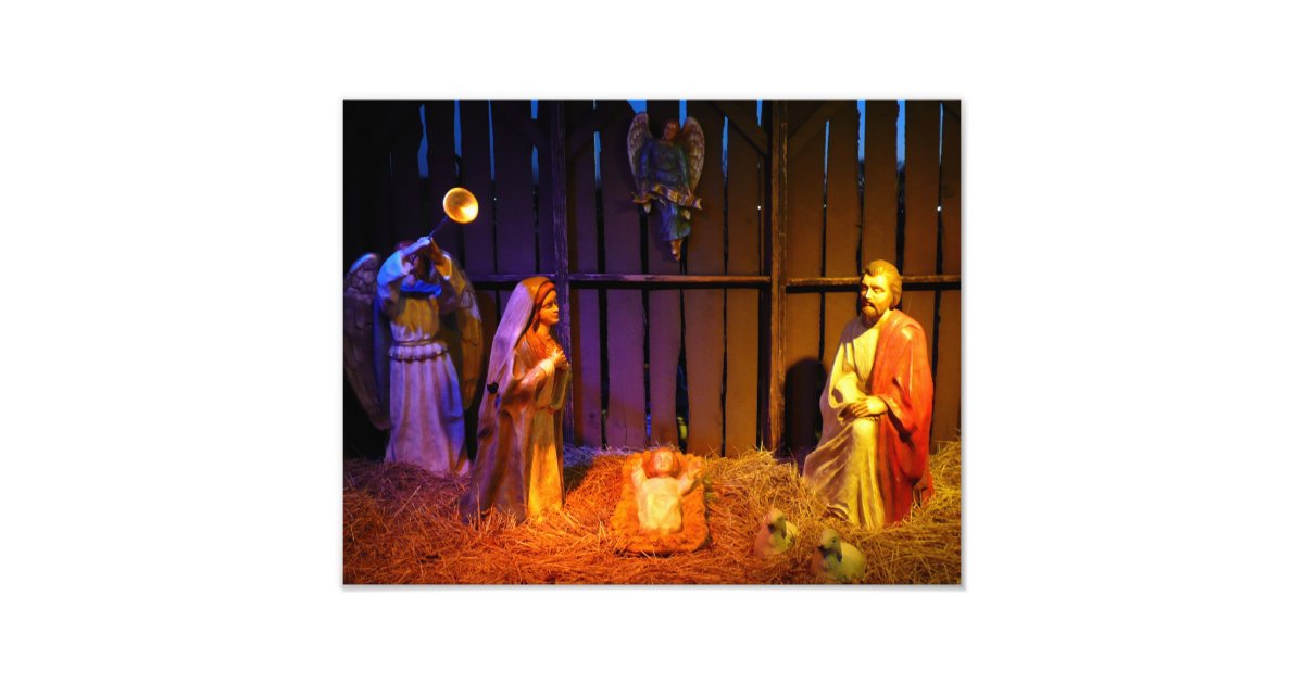 Nativity Scene Christmas Display in Washington DC Photo Print Zazzle