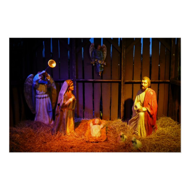 Nativity Scene Christmas Display in Washington DC Poster (Front)