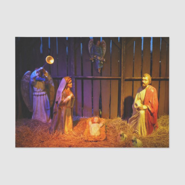 Nativity Scene Christmas Display in Washington DC Tissue Paper (Front)