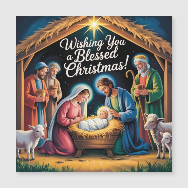 Nativity Scene Christmas Greeting (Front)