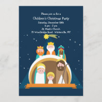 Nativity Scene Christmas Invitation