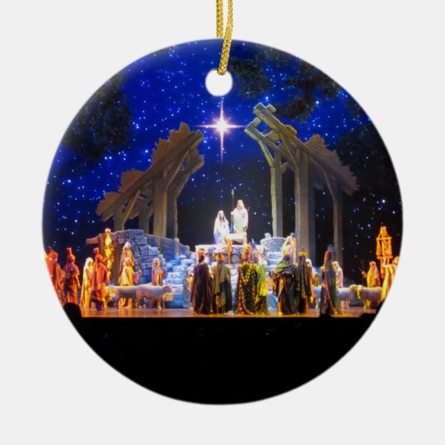 Nativity Scene Christmas Ornament (Front)