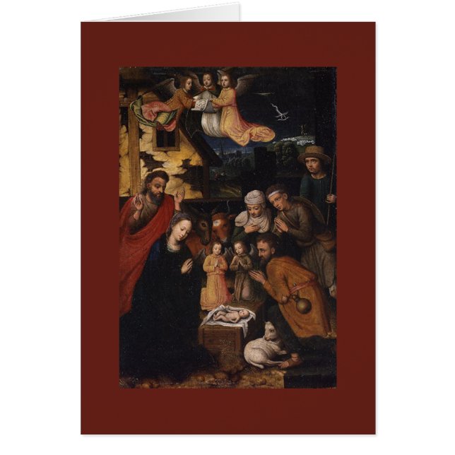 Nativity Scene Crib Adoration of The Child Jesus (Front)