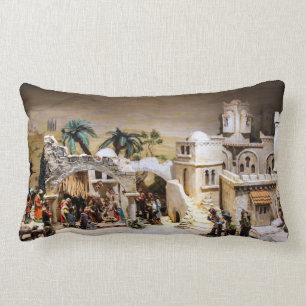 Nativity Scene Decoration for Christmas Lumbar Cushion