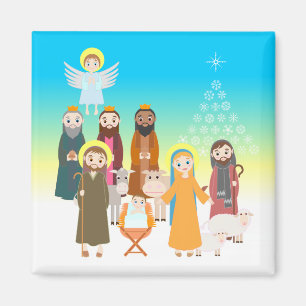 Nativity scene for children magnet
