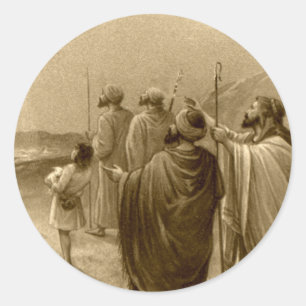 Nativity Scene Gifts for Christmas Classic Round Sticker