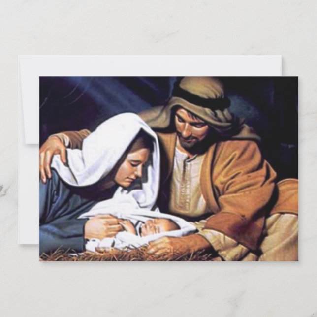 Nativity Scene Gifts for Christmas Holiday Card (Front)