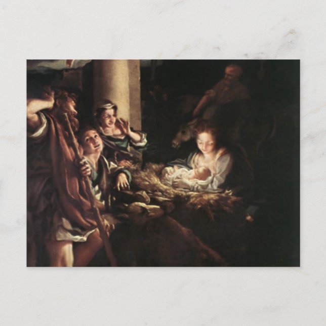 Nativity Scene Gifts for Christmas Holiday Postcard (Front)