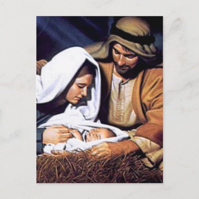Nativity Scene Gifts for Christmas Holiday Postcard (Front)