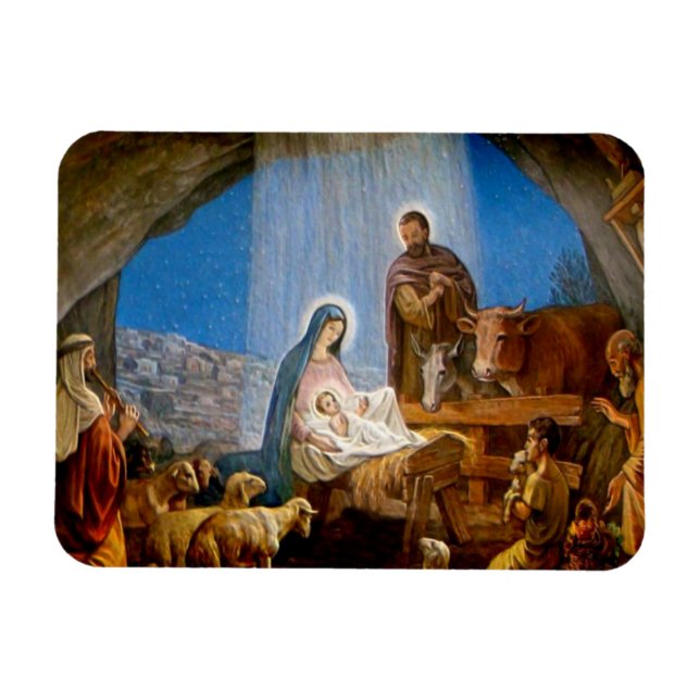 Nativity Scene Gifts for Christmas Magnet (Horizontal)