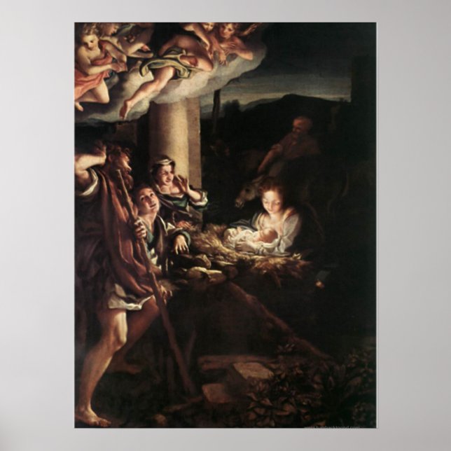 Nativity Scene Gifts for Christmas Poster (Front)