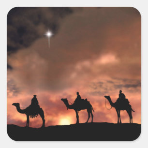 Nativity Scene Gifts for Christmas Square Sticker