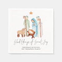 Nativity Scene Glad Tidings Of Great Joy Name
