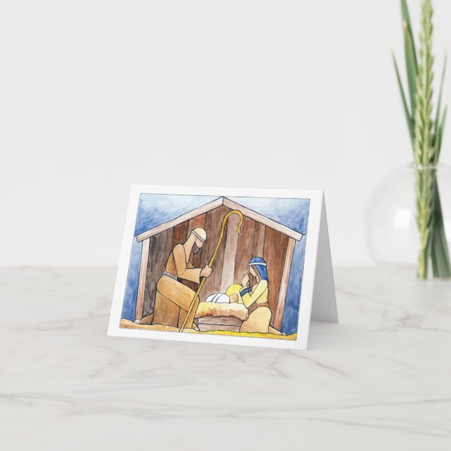 Nativity Scene Greeting Card (Front)