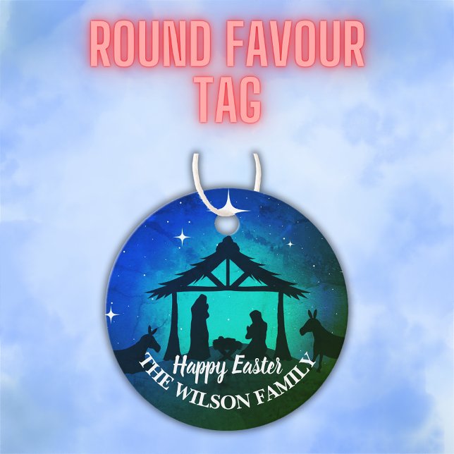 Nativity Scene - Happy Easter | Favour Tags (Creator Uploaded)