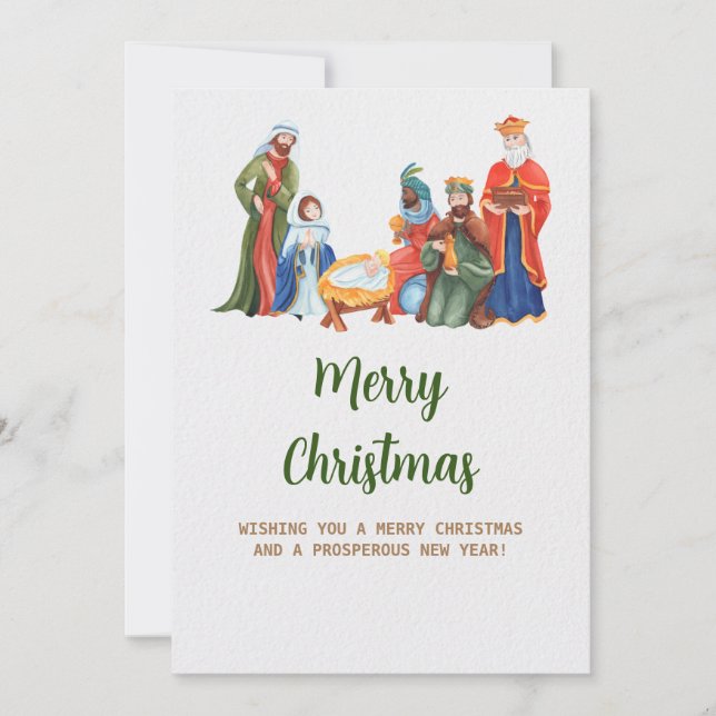 Nativity Scene Holiday Card (Front)