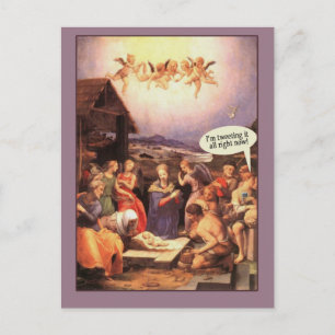 Nativity Scene Humourous Cards Tweeting it Now