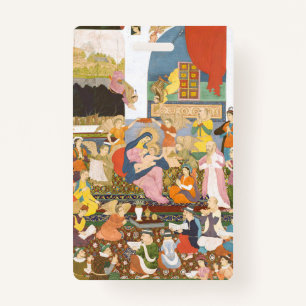 Nativity scene in indian style ID badge