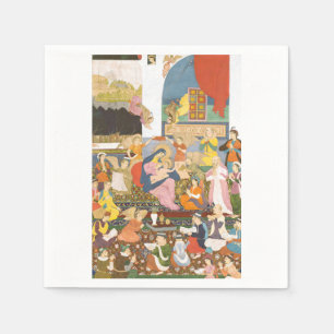 Nativity scene in indian style napkin