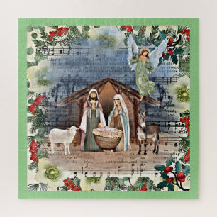 Nativity Scene, Joy to the World, Jigsaw Puzzle
