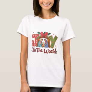 Nativity Scene Joy to the World T-Shirt