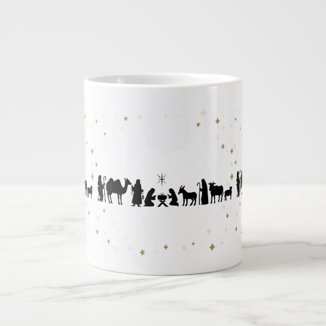 Nativity Scene Large Coffee Mug (Front)