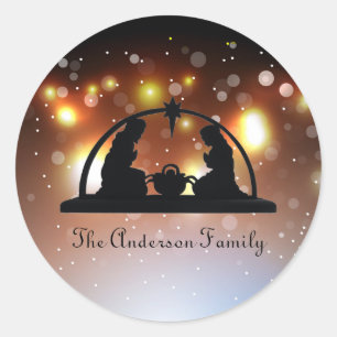 Nativity Scene LIghts - Christmas Sticker