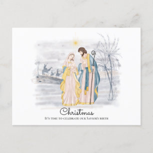 Nativity Scene - Mary, Joseph & Newborn Baby Jesus Postcard