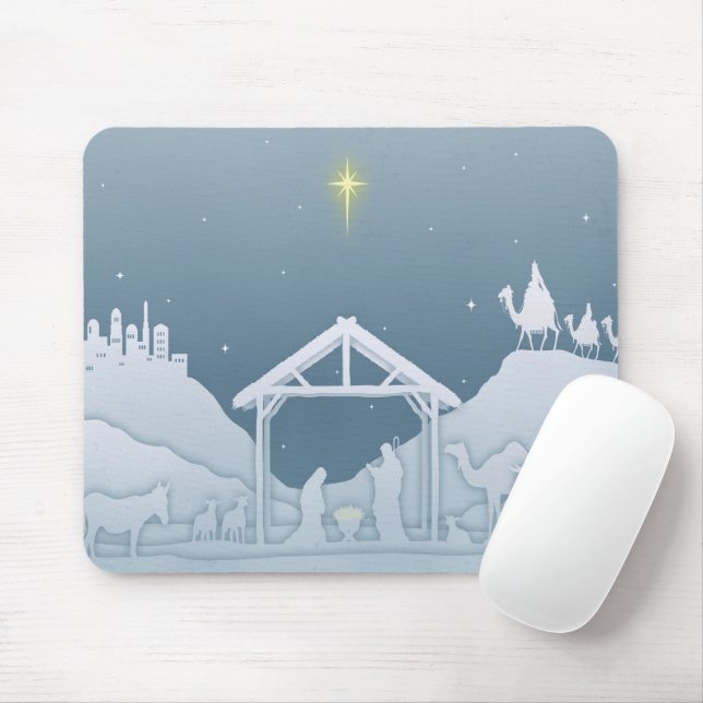 Nativity Scene Mouse Mat (With Mouse)