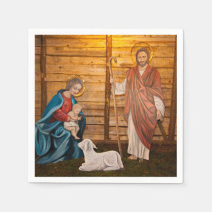 Nativity scene napkin