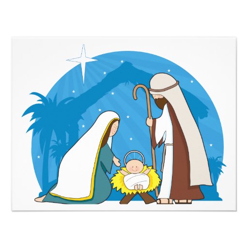Nativity Scene 11 Cm X 14 Cm Invitation Card | Zazzle