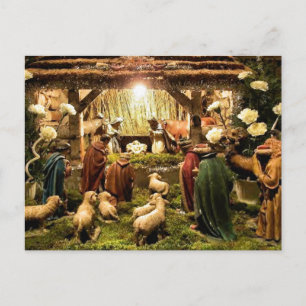 nativity scene postcard