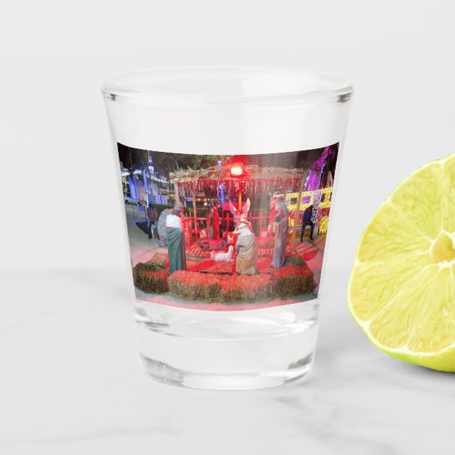 nativity scene shot glass (Front)