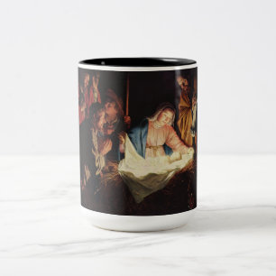 Nativity Scene Two-Tone Coffee Mug