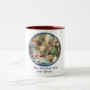 Nativity scene Two-Tone coffee mug