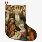 Nativity Scene with Angels Christmas Stocking