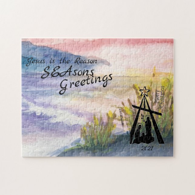 Nativity SEAsons Greetings Jigsaw Puzzle (Horizontal)