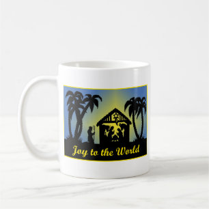 Nativity Silhouette Joy to the World Coffee Mug