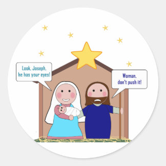Nativity Sin Classic Round Sticker