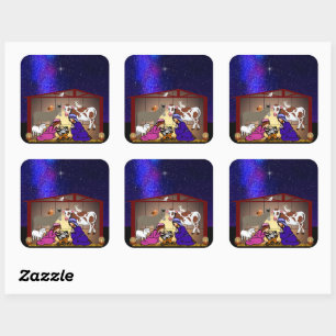 Nativity Square Sticker