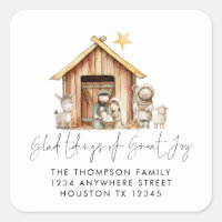 Nativity Stable Scene Carol Lyrics Return Address