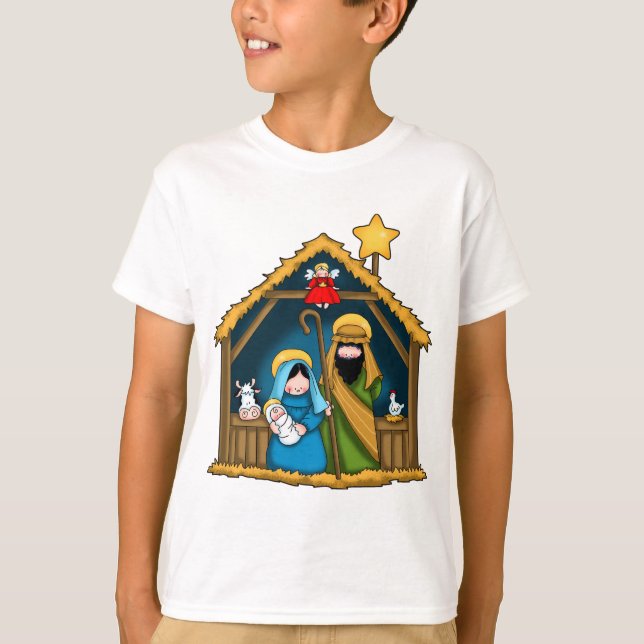 Nativity Stable Scene T-Shirt (Front)