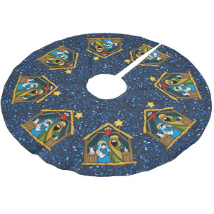 nativity stable scene tree skirt