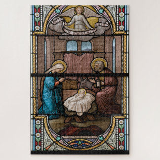 Nativity Stained Glass Art Puzzle –