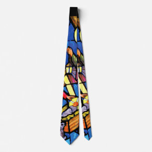 Nativity Stained Glass Christmas Tie