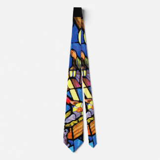 Nativity Stained Glass Christmas Tie